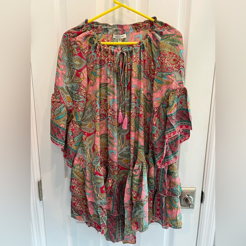 Vibrant Paisley Tunic with Tassels